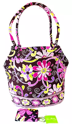 Vera Bradley 100% Cotton Quilted Purple Punch Pattern Large Shoulder / Tote Bag • $19.99