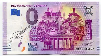 DEUTSCHLAND GERMANY 2019 0 Euro Souvenir Note Original Signature Richard Faille • £53.88