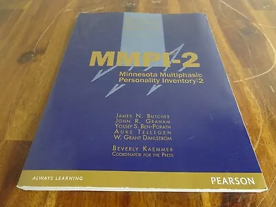 MMPI-2 Manual For Administration Scoring And Interpretation Revised Edition 2001 • $139.99
