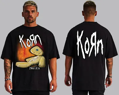 Korn Issues Front And Back Print Hard Rock  Black T Shirts Men's Sizes • $15.29