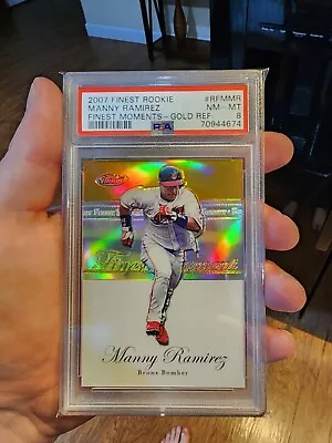 2007 Finest Rookie  Manny Ramirez  Finest Moments Gold Refractor 25/50 PSA 8  • $50