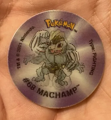 POKEMON 3D TAZOS 1999 Official Simba Nintendo Stamped & Licensed MACHAMP MINT • $7