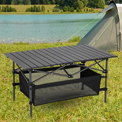 Outdoor Portable Camping Table With Storage Bag Folding BBQ Picnic Party Garden • £15.95