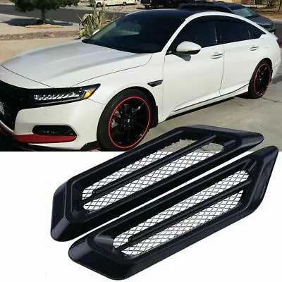 Car Side Air Flow Vent Fender Decor Sticker Black Car Exterior Accessories DIY • $7.68