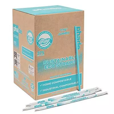 Ecofriendly Sustainable Marine Biodegradable Compostable 7.75  Jumbo Straws Indi • $26.59