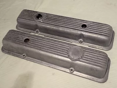 OEM GM Finned Valve Covers SBC 302 350 69 Corvette Camaro Z28 3932418 NO DRIPPER • $695