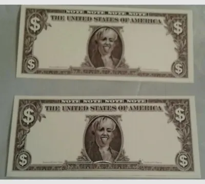 2 Miley Cyrus Bangerz Tour Dollar Bills • $9.99