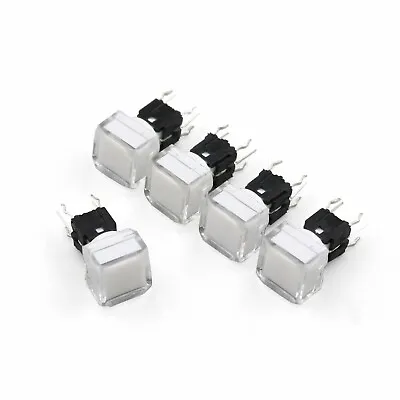 5Pcs TS5 Square 9.2*9.2mm With LED Momentary SPST Mini Push Button Tact Switch • $3.49