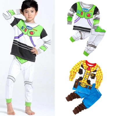 £5.59 • Buy Kids Boys Toy Story Buzz Lightyear Woody Pajamas Set Cosplay Costume Outfit New