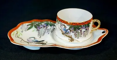 Beautiful Satsuma Vintage Japanese Hand Painted Eggshell Porcelain Tennis Set • $84