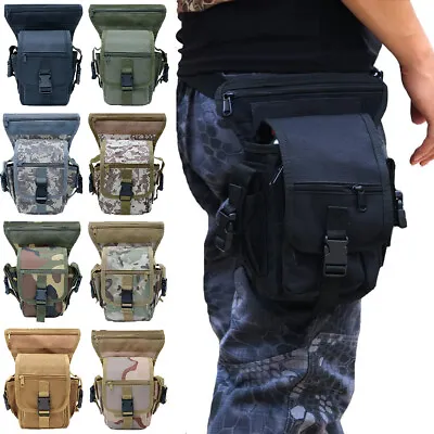 Tactical Drop Leg Bag Thigh Pouch Motorcycle Hiking Travel Waist Bag Fanny Pack • $5.98
