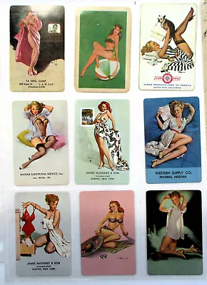 9 Pin -up Girls (7 Are Elvgren) Single / Swap Playing Cards • $6