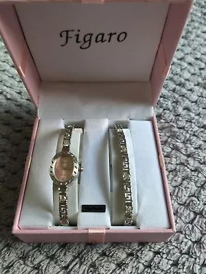 Figaro Ladies Watch And Bracelet Set • £5.99