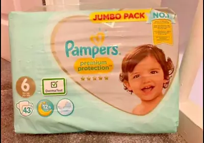 Pampers Size 6 Nappies Pack Of 43 Lot 3. • £12.95
