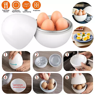 Safe Microwave Egg Boiler Cooker Ball Shape Steamer Kitchen Cook Tool Adjustable • $11.48