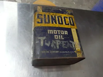 Sunoco Motor Oil Tin Can 2 Gallons Empty Can • $19.99