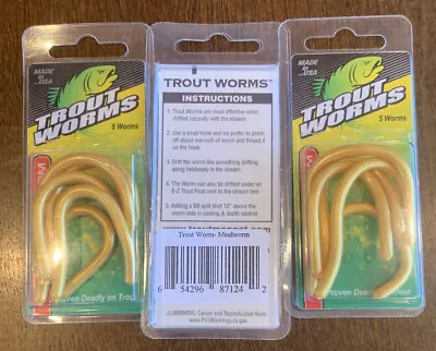 3 Packs Trout Magnet Trout Worms Mealworm • $9.99