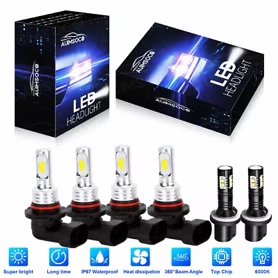 For 00-06 Chevy Suburban Tahoe 01-06 6pcs LED Headlight Fog Light Bulbs Kit • $35.99