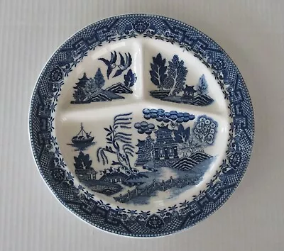 Vintage Blue Willow 10  Divided Grill Dinner Plate Made In Occupied Japan • $14.99