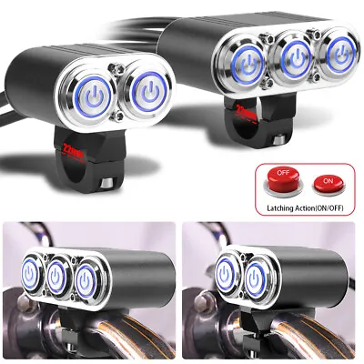 7/8  Motorcycle LED Handlebar Kill Switch ON/OFF Button Headlight Spot Fog Light • $16.98