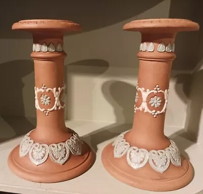 £25 • Buy ATTRACTIVE PAIR OF DOULTON LAMBETH SILICON WARE  CANDLESTICKS 9797 Stamp