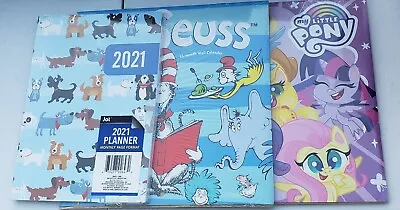 2021 Dr Suess & My Little Pony 16 Month Wall Calendar And 12 Month Dog Planner  • $12.99