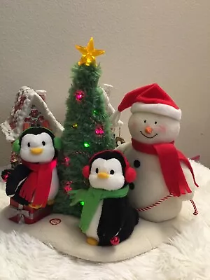 Hallmark Jingle Pals Very Merry Trio Animated Penguins Snowman Musical Plush • $29.99