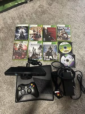 Xbox 360 S Slim / Controller / Kinect And Games Bundle / TESTED No Hard Drive • $169.95