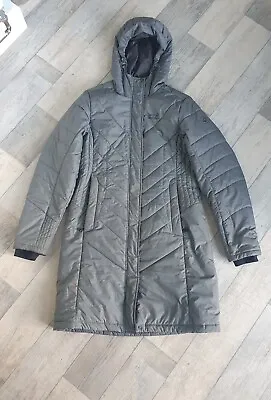 Jack Wolfskin Womens Quilted Long Insuated Winter Coat Grey Size 12/14 M • £30