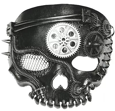 Steampunk Skeleton Partial Face Mask Halloween Costume Masquerade Ss73779 • $12.69