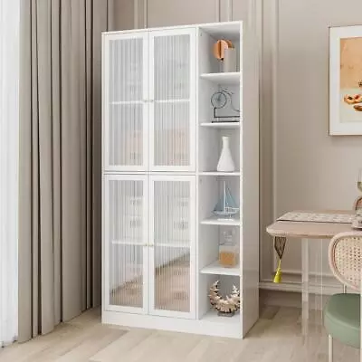 71  Tall Kitchen Pantry With Door And Adjustable Shelving Kitchen Locker New • $139.99