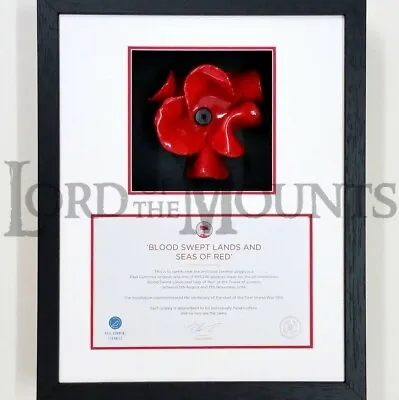 14x11   Remembrance Poppy Display Picture Frame Tower Of London Ceramic Poppies  • £44.95