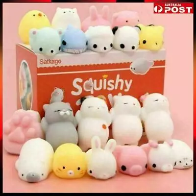 $7.88 • Buy 10/20Pcs Mini Animal Squishies Kawaii Mochi Squeeze Toys Stretch Stress Squishy