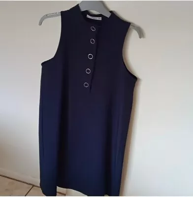 $25 • Buy MANGO Corporate Dress Navy  Blue Size S 