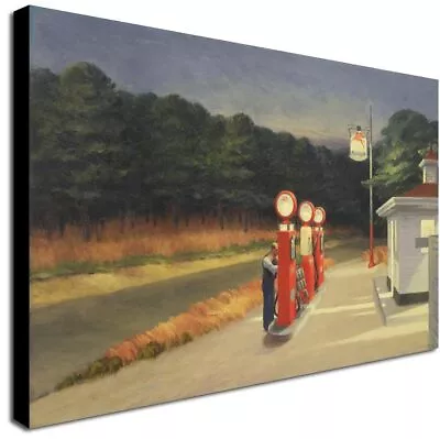 Gas Pumps By Edward Hopper 1940 - Canvas Wall Art Framed Print - Various Sizes • £12.99