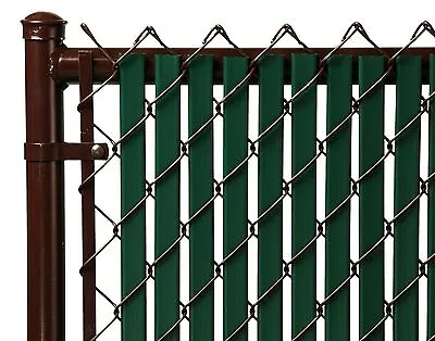 $85 • Buy Chain Link Green Double Wall Tube™ Privacy Slat For 6ft High Fence Bottom Lock