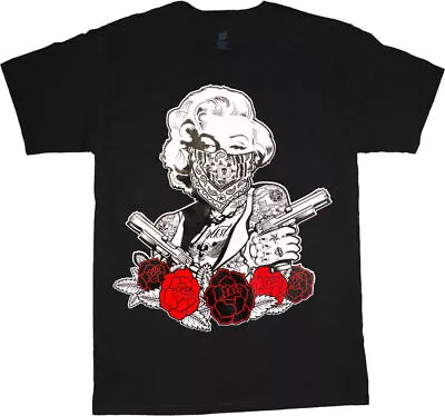 Marilyn Monroe Gangster T-shirt Graphic Tee Shirt • $15.99