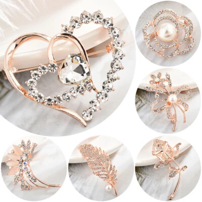 £3.11 • Buy Women Brooch Pin Pearl Flower Brooch Dress Party Wedding Jewelry Accessories