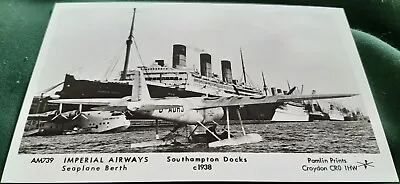 AM739 IMPERIAL AIRWAYS Southampton Docks Seaplane Berth C1938 Pamlin Prints • £1