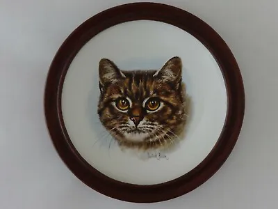 £19.95 • Buy Vintage Poole Pottery Tabby Cat Plaque Signed Derick Bown