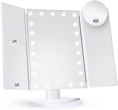 Makeup Mirror Vanity Mirror With Lights 2X 3X 10X Magnification Lighted Makeup • $33.23