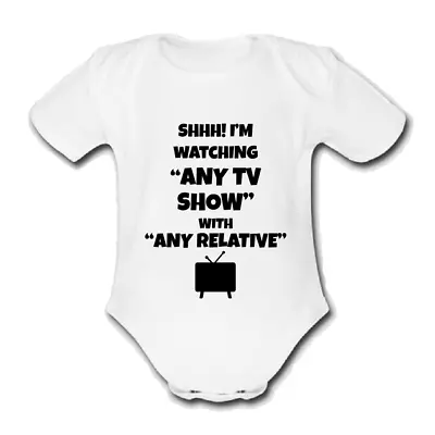 @Don't @ Tell @ The @ Bride  Babygrow Baby Vest Grow Gift Tv Custom • £9.99