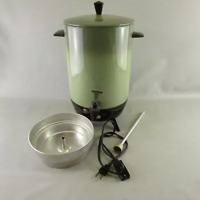 Mirro Mati COFFEE Percolator Avocado Green  12 To 30 Cup With Box CLEAN WORKS • $32.88