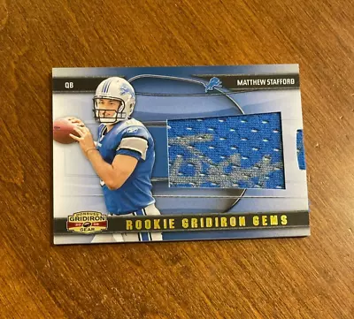 Matthew Stafford 2009 Donruss Rookie Gridiron Gems Auto #203 Lions Rams /100 RC • $149.99