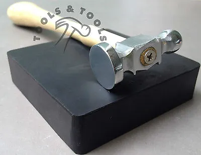 Rubber Bench Block And Flat Chasing Hammers Dapping Stamping REPOUSSE Jewelry • £17.09