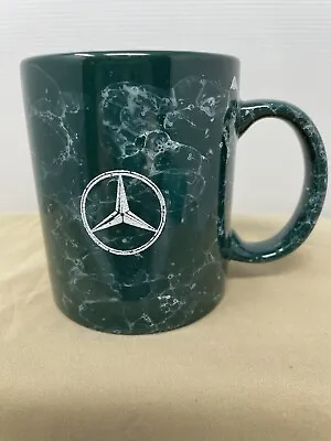 Green Marble Mercedes Benz Etched Raised Logo 10oz Coffee Mug Coffee Cup Car • $12.95