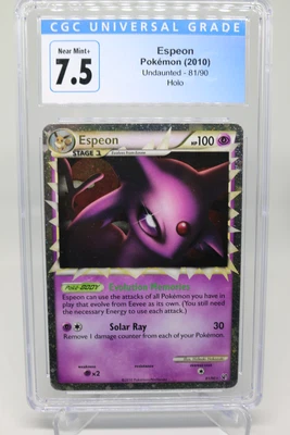 $7.05 • Buy Pokemon Card   CGC 7.5 NM   Espeon Prime Holo Undaunted   81/90 2010 HGSS
