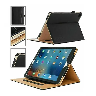 Case For IPad Pro 12.9 (2021 2020 2018) Genuine Leather Flip Stand Slim Cover UK • £8.37