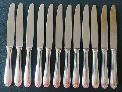 Clement Marot Set 12 Christofle Entremets Dessert Knives Silver Plate France • $129