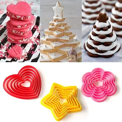 £3.11 • Buy Fondant Biscuit Cutter Stars/Heart/Flower Shape Christmas Tree Cookie Cutter